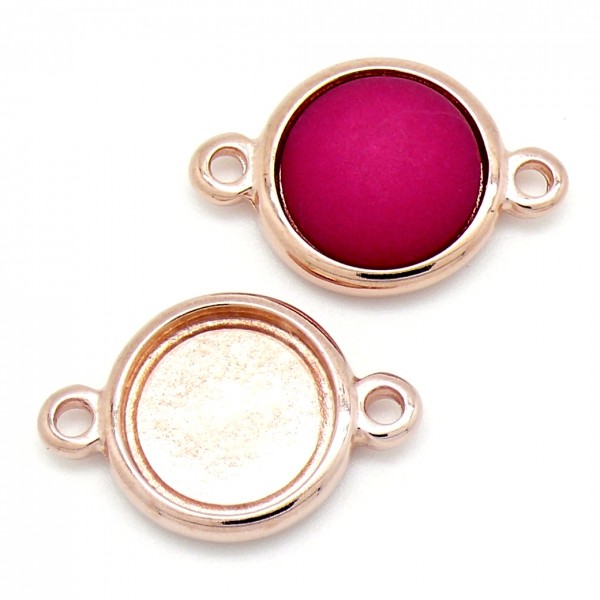 DQ Tussenzetsel voor cabochon 16.4mm Roségoud