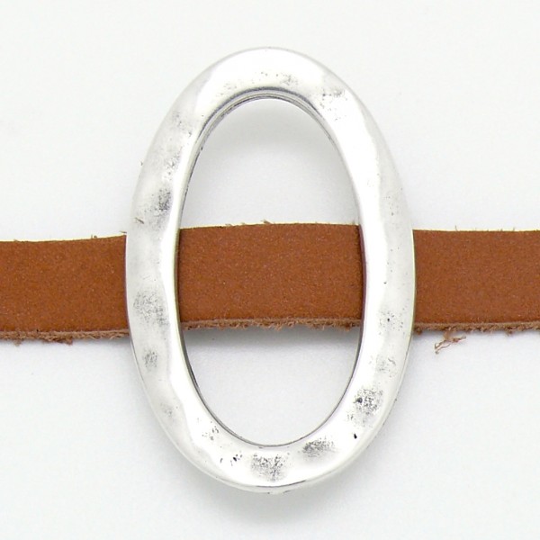 DQ schuifkraal ovaal voor 10mm breed leer