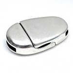 DQ magneetsluiting antiek zilver 10x2mm