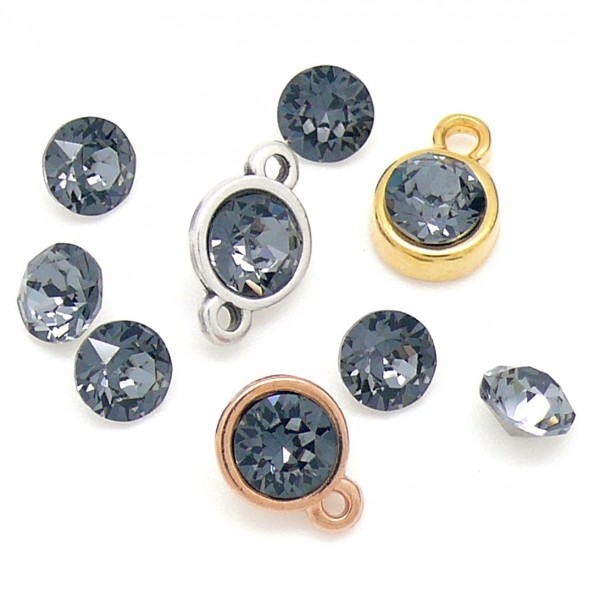 Swarovski Puntsteen SS29, Crystal Silver Night