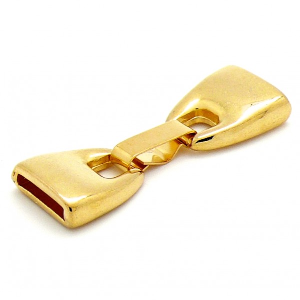 Clipsluiting voor 13mm breed leer, Goud