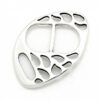 Buckle sluiting met druppels voor 10mm breed leer,  Antiek zilver