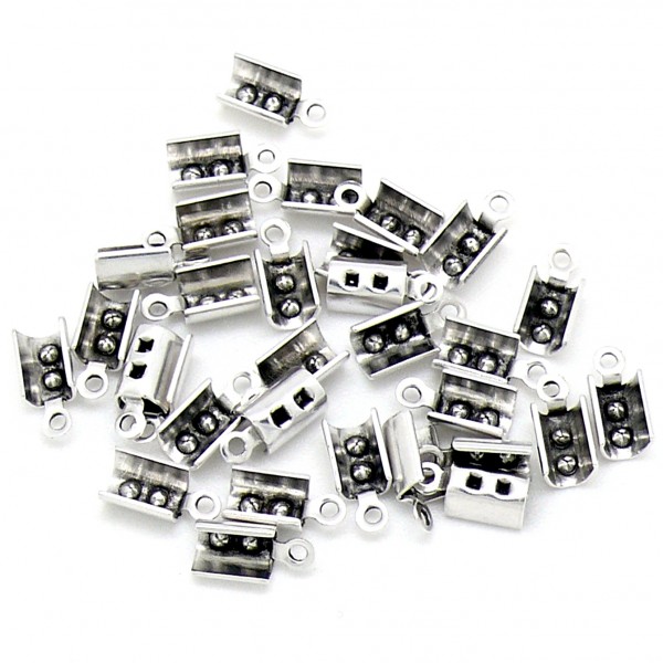 DQ veterklem antiek zilver, per 10 stuks