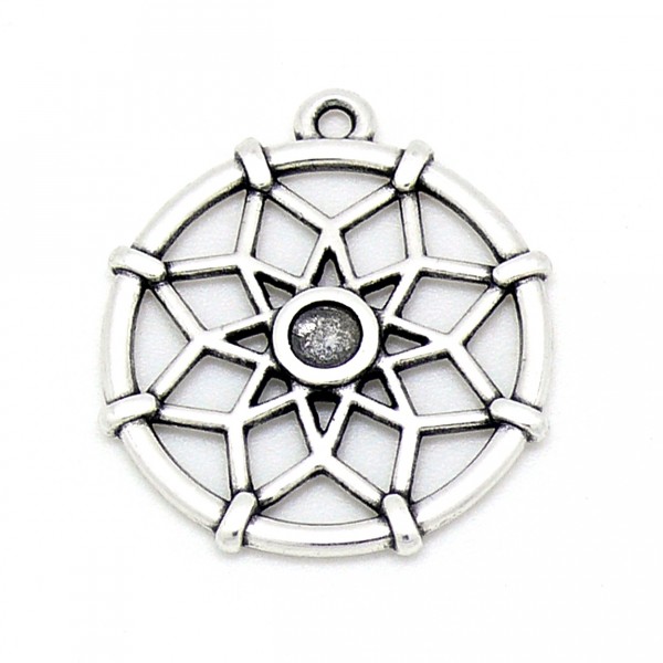 DQ bedel dromenvanger met setting Antiek zilver