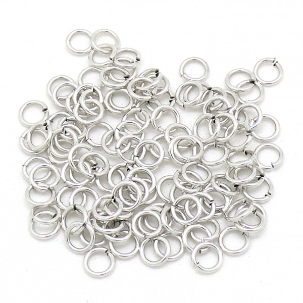 DQ verbindingsringetjes 5mm, antiek zilver, 25 stuks