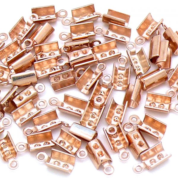 Veterklem voor koord 2/2.5mm, maat 4x9.5mm, Rose goud