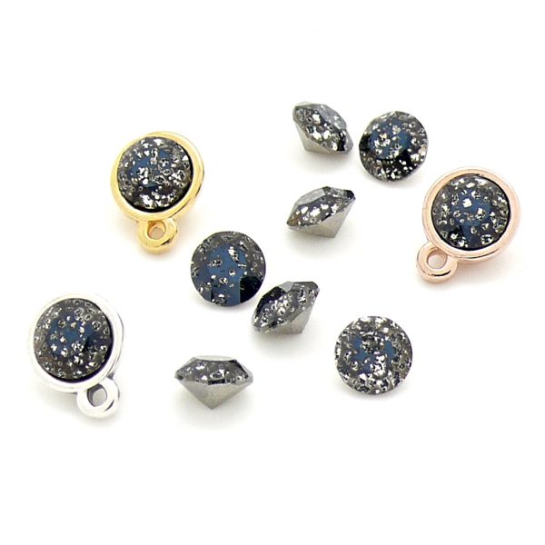 Swarovski Puntsteen SS29, Crystal Black Patina
