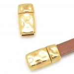 DQ magneetsluiting hamerslag 5mm goud - Afbeelding 2
