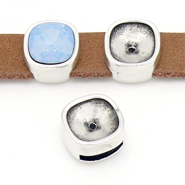 Schuifkraal Swarovski 4470, DQ Antiek zilver