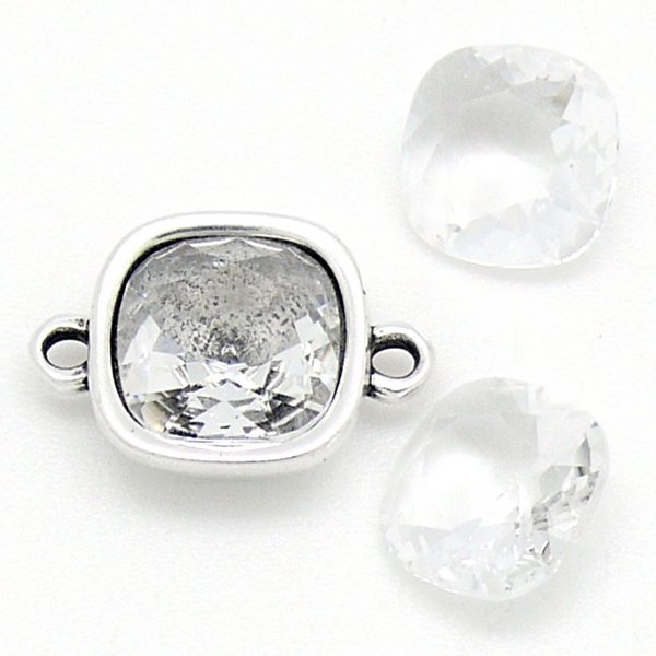 Swarovski Square 4470, Crystal Unfoiled, 10x10mm