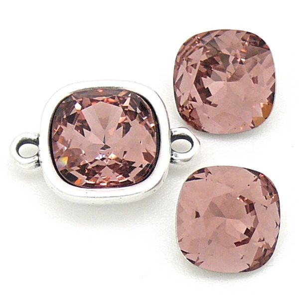 Swarovski Square 4470, Blush Rose, 10x10mm