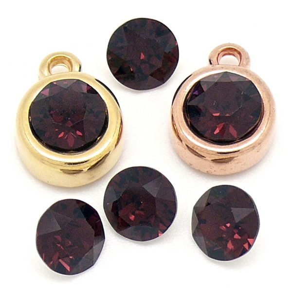 Swarovski Puntsteen SS39, Burgundy