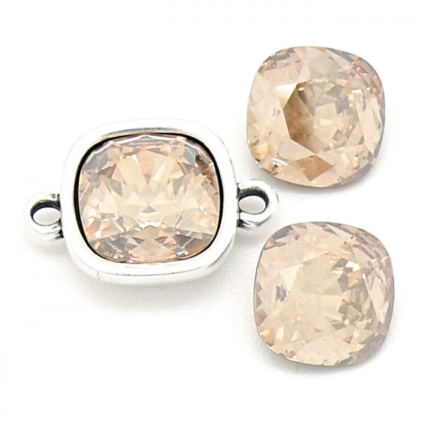 Swarovski Square 4470, Crystal Golden Shadow, 10x10mm