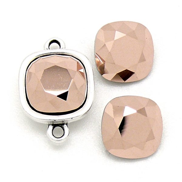 Swarovski Square 4470, Rose Gold, 10x10mm