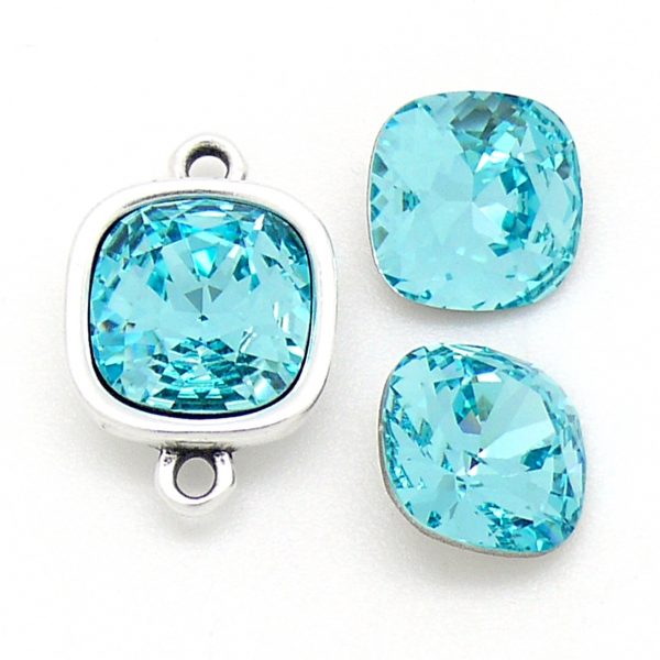 Swarovski Square 4470, Light Turquoise, 10x10mm