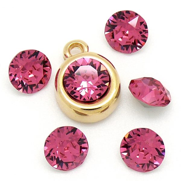 Swarovski Puntsteen SS39, Indian Pink