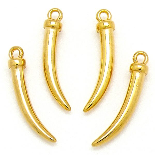 DQ bedel tand, maat 4.8x24mm, Goud