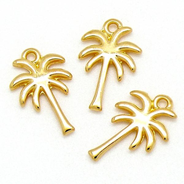 Bedel palmboom, maat 11x18.3mm, Goud