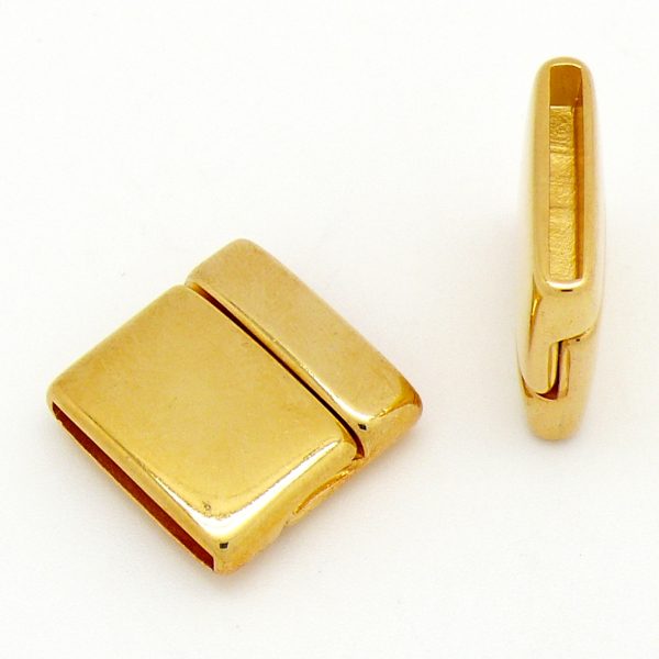 Magneetsluiting voor 20mm breed leer, DQ Goud