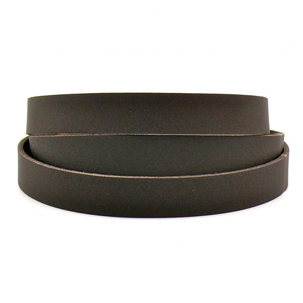 DQ leer, Bruin, breed 15mm