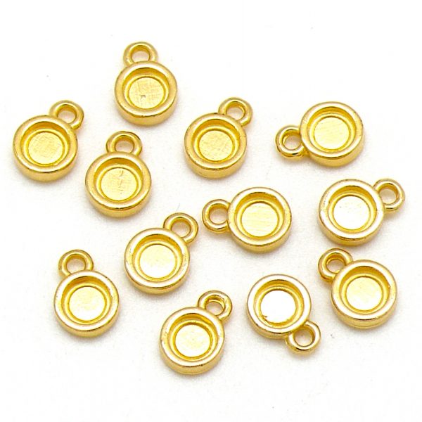 DQ bedel setting voor SS20 flatbacks, Goud