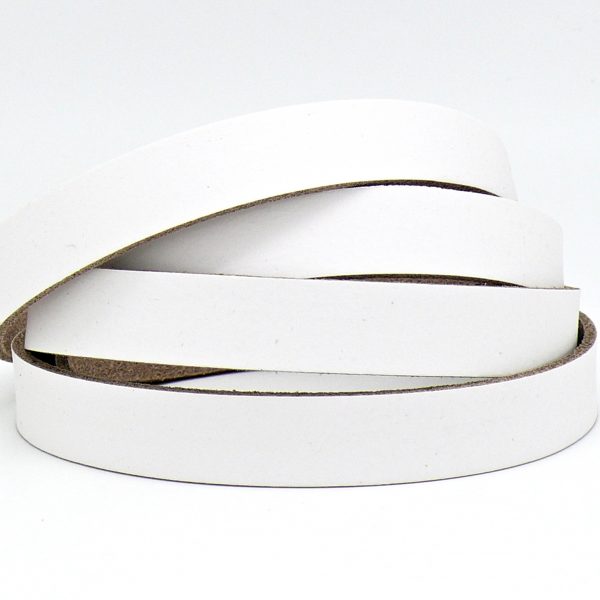 DQ leer Wit, breed 15mm