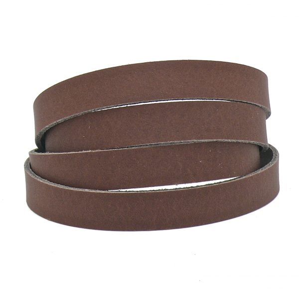 DQ leer, Burgundy, breed 15mm