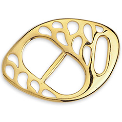 DQ Buckle sluiting voor 10mm breed leer, goud