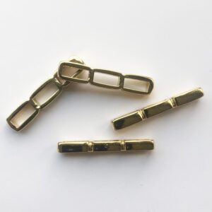 DQ verdeler rechthoekig met 3 gaten, 8,5x39mm, Goud