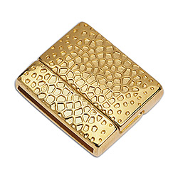 Magneetsluiting met print DQ goud