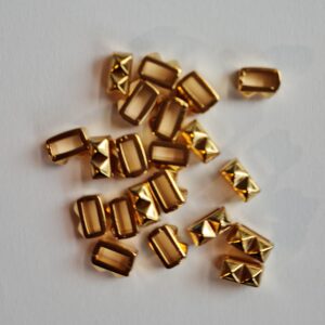 Schuifkraal met 2 spikes, goud
