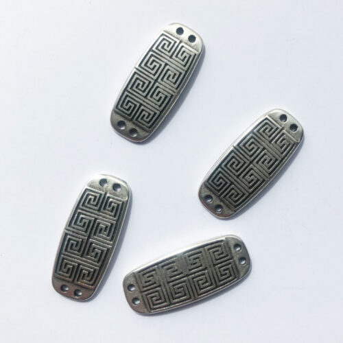 Tussenzetsel Grieks Bracelet Tag DQ Antiek Zilver