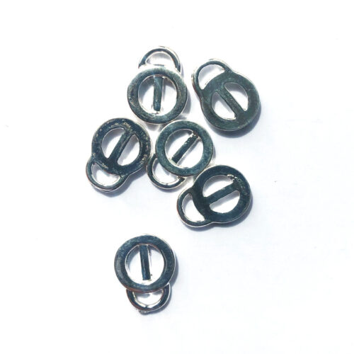 Schuiver rond gespje DQ Shiny Silver