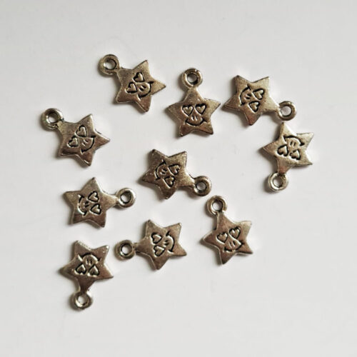 Bedel Sterretje met gezichtje, DQ Antiek Zilver