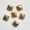Schuifkraal Vierkant + hart voor 10mm breed leer, DQ Rose Goud - Afbeelding 2