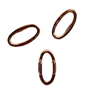 Schuifkraal ovaal voor 10mm breed leer, DQ Rose Goud