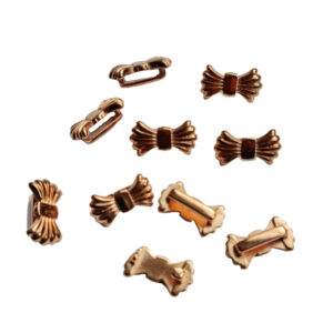 Schuifkraal strik voor 10mm breed leer, DQ Rose Goud