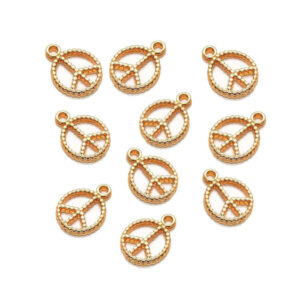 Bedel Peace, 12x15mm, DQ Goud