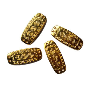 Tussenzetsel Bracelet Tag Grieks Spiraal, DQ Goud