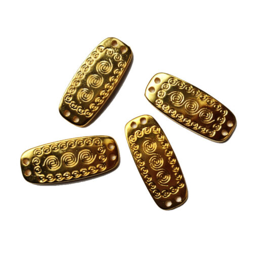Tussenzetsel Bracelet Tag Grieks Spiraal, DQ Goud
