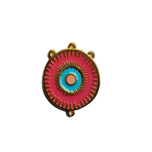 Bedel Boho-stijl Fuchsia-Blauw, DQ Goud