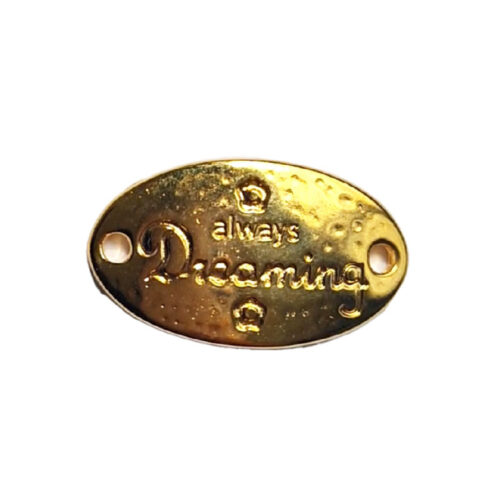 Tussenzetsel met tekst 'always Dreaming', DQ Goud