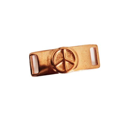 Tussenzetsel met Peace-teken, DQ Rose Goud