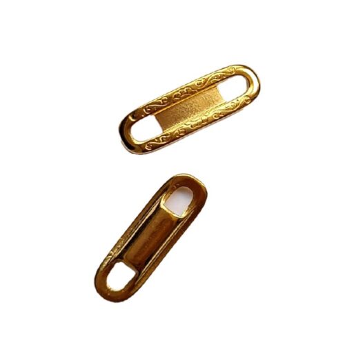 Schuifkraal Sierlijk voor 5mm breed leer, DQ Goud