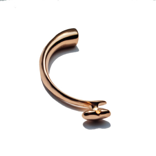 Halve armband met hartknop, DQ Rose Goud - Afbeelding 2