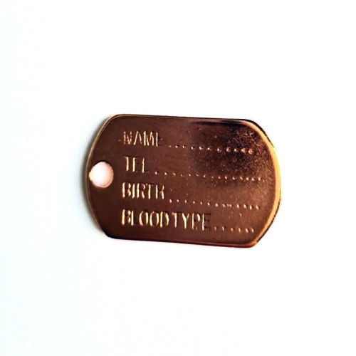 Bedel Army Tag, DQ Rose Goud