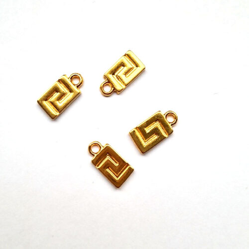 Bedel Griek Meander, 8x13mm, DQ Goud
