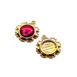 Bedel voor cabochon 11,8mm, DQ Goud