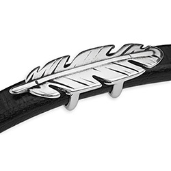 Schuifkraal Regaliz Veer groot, DQ Antiek Zilver