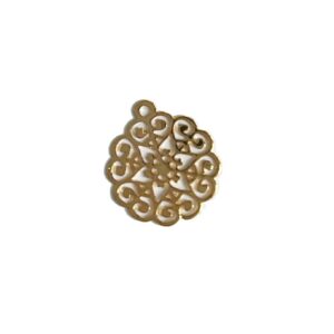 Filigraan hanger, rond, 16mm, DQ Goud
